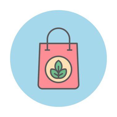 Eko Torba ikon vektör illüstrasyonu                  