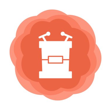 Modern Tribune simgesinin vektör çizimi                     