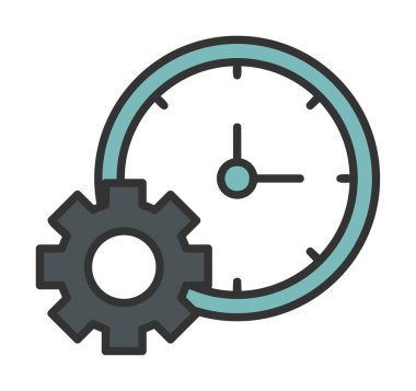 Zaman Yöneticisi web simgesi vektör illüstrasyonu