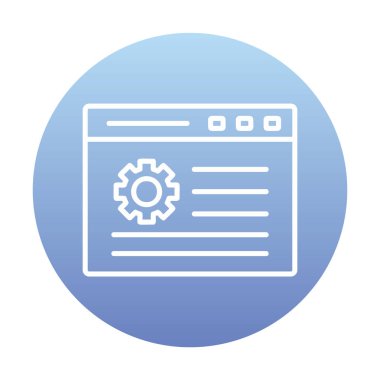 Ağ ayarı. Web simgesi basit illüstrasyon 