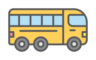 bus simgesi, vektör illüstrasyonu