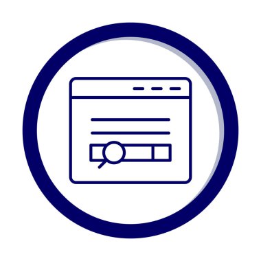 Düz simge, vektör illüstrasyonu taranıyor