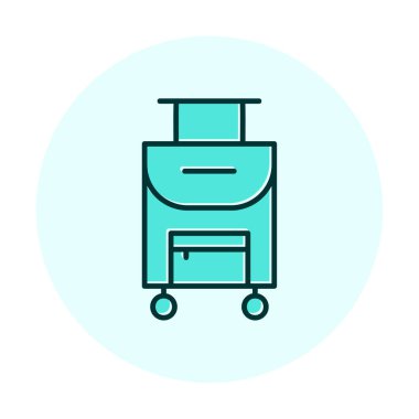 Bavul seyahat çantası ikonu. Bagaj kavramı                                   