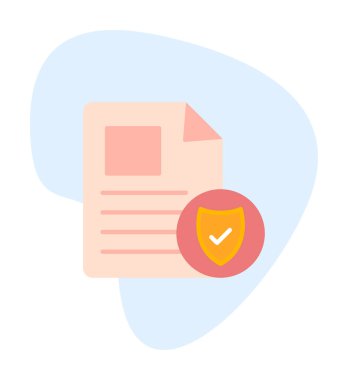 Onaylanmış Belge simgesi, vektör illüstrasyonu basit tasarım