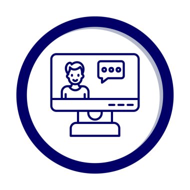 TV haber simgesi, vektör illüstrasyonu basit tasarım