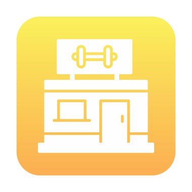 spor salonu modern ikon vektör illüstrasyonu                         