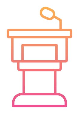 Podyum simgesinin vektör illüstrasyonu 