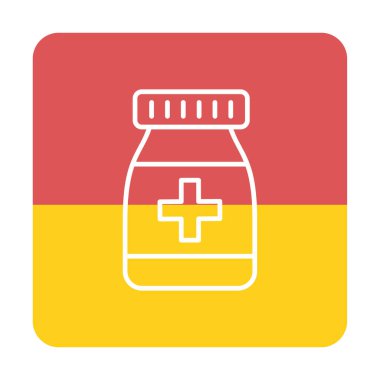 Düz tarzda ilaç şişesi simgesi 