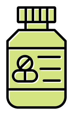 Hapları şişe simge vektör çizim   