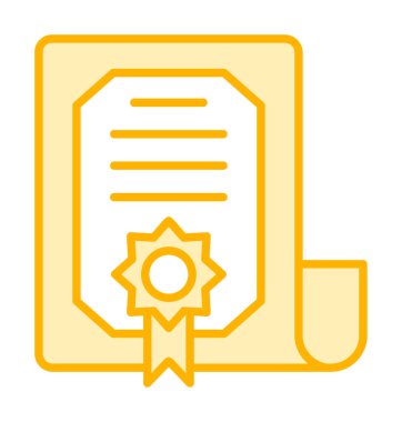 düz basit sertifika vektör illüstrasyon tasarımı