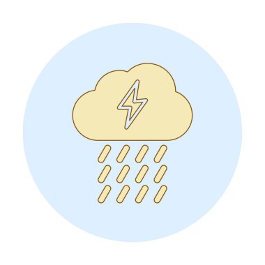 yağmur simgesi, vektör illüstrasyonu  