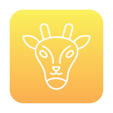 Zürafa baş web simgesi, vektör illüstrasyonu 