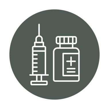 Aşılama web simgesi, vektör illüstrasyonu