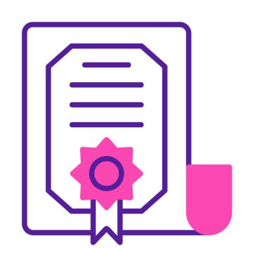 düz basit sertifika vektör illüstrasyon tasarımı