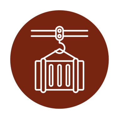 kargo vinç simgesi, vektör illüstrasyon tasarımı