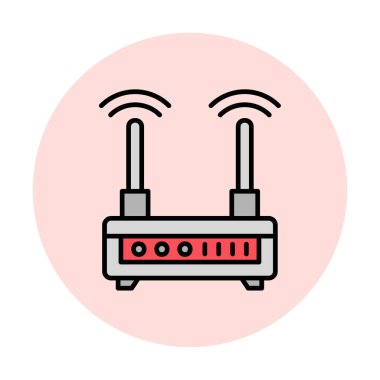  Wi-fi yönlendirici vektör illüstrasyonu