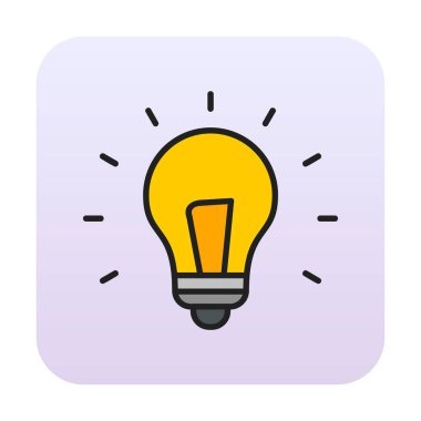 Fikir ampulü simgesi, vektör illüstrasyon tasarımı