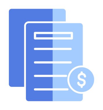 Bill düz simgesi, vektör illüstrasyonu