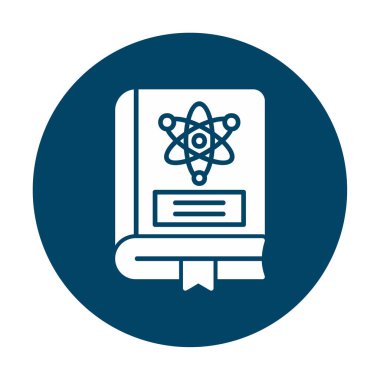 Fizik Kitabı vektör illüstrasyonu, simge ögesi arkaplanı