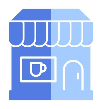 Kafe ikonu vektör illüstrasyonu