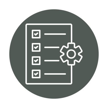 kontrol listesi renk simgesi. İnternet ve mobil uygulama için iş listesi. vektör izole çizimi. 