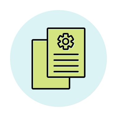 Çalışma Raporu. Web simgesi basit illüstrasyon