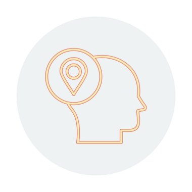 konum düz simge. harita navigasyonu