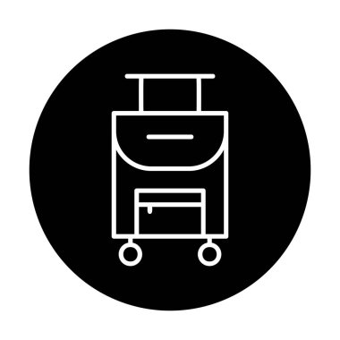 Bavul seyahat çantası ikonu. Bagaj kavramı                                   