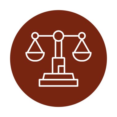 Basit adalet ölçeği vektör illüstrasyonu