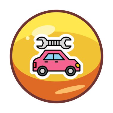 araba servisi, bakım vektörü illüstrasyon tasarımı 