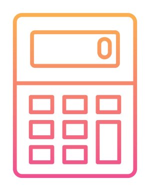 hesap makinesi düz vektör çizimi  