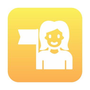 Bayrağı olan insanlar, tasarım vektörü illüstrasyonunda feminizm 