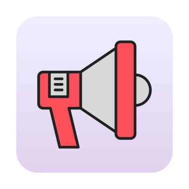 megafon simgesi vektörü web ve mobil tasarımınız için beyaz arkaplanda izole edilmiş, megafon logosu konsepti 