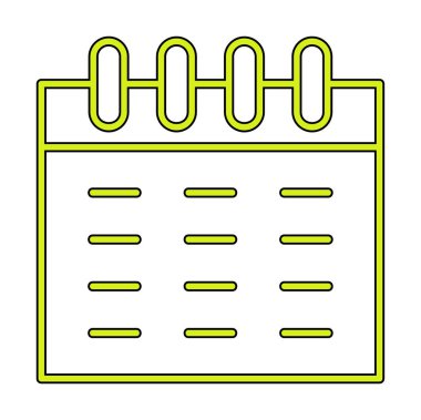 düz basit takvim resimleme