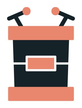 Modern Tribune simgesinin vektör çizimi                     