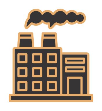 Factory icon, vector illustration simple design