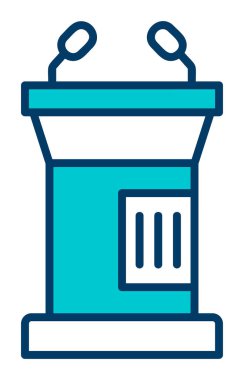 hoparlör kürsü simgesi vektör illüstrasyonu                         