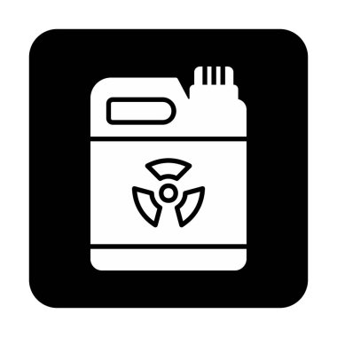 zehirli atık kutusu simgesi moda tasarım tarzında