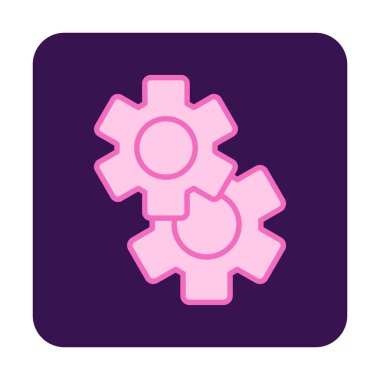 Gears'ı web simgesi, vektör çizim 