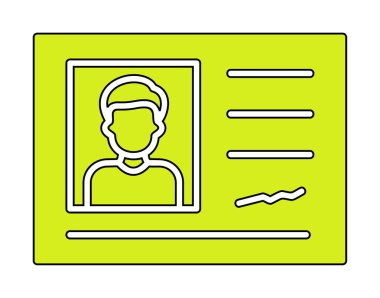 Tanımlama kartı vektör illüstrasyonu