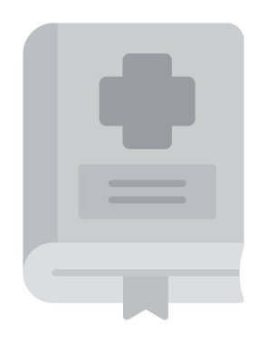 tıbbi kitap simgesi vektör illüstrasyonu 