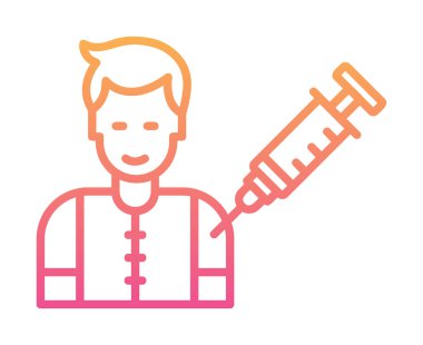 Aşılama web simgesi, vektör illüstrasyonu