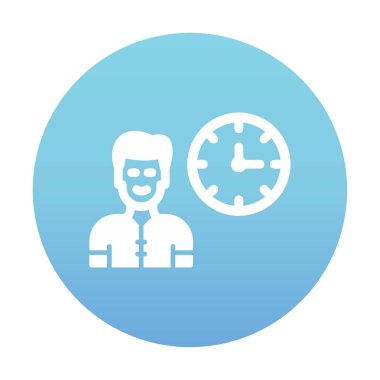 Çalışma Zamanı web simgesi vektör illüstrasyonu