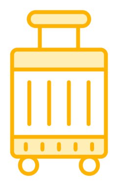 bavul ikonu vektör illüstrasyonu 