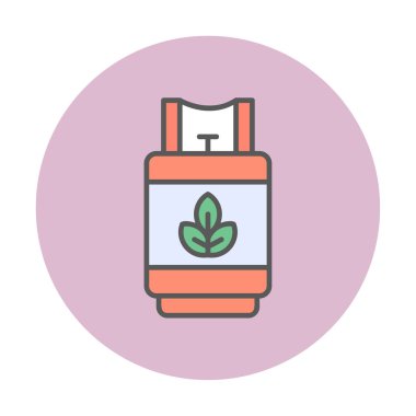 Elektrik üretimi biyogaz ikonu vektör illüstrasyon tasarımı