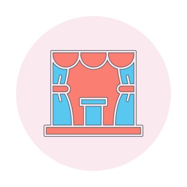 sahne ikonu vektör illüstrasyonu