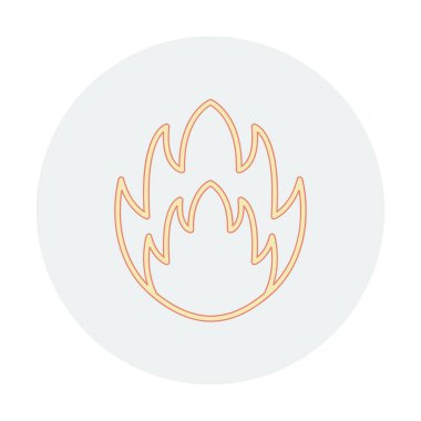 Ateş simgesi tasarımının vektör illüstrasyonu