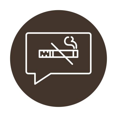 Tütün Günü vektör illüstrasyonu yok, dumanı tüten renk çizgisi simgesi yok 