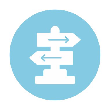 Yön düz simge, vektör illüstrasyonu