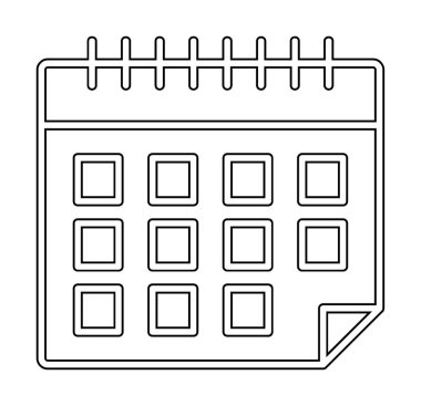 düz basit takvim resimleme